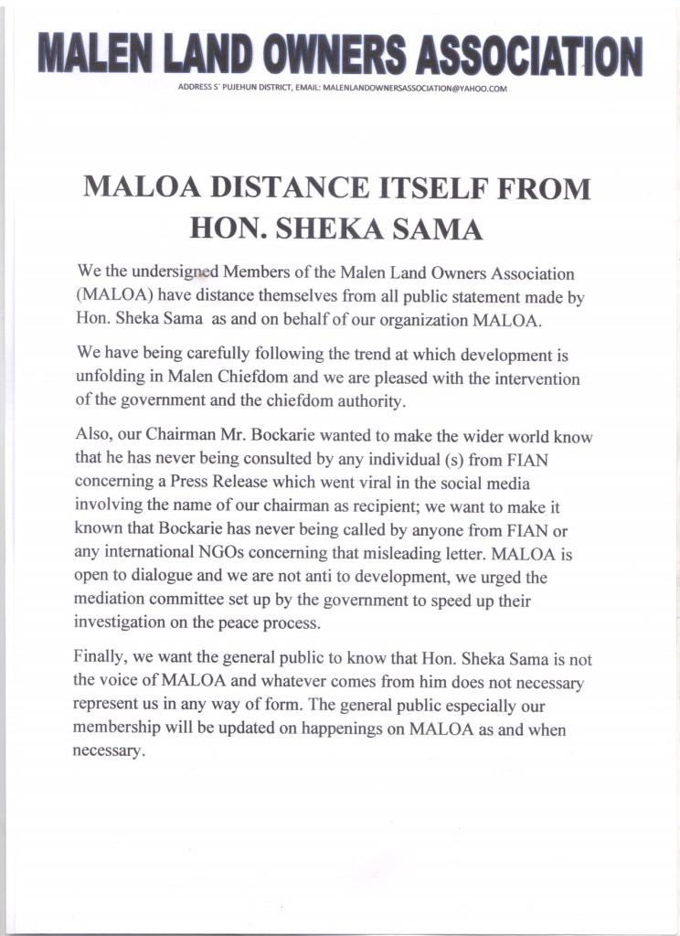 MALOA Statement 1